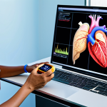 **

A diverse group of healthcare professionals (doctor, nurse, technician) collaborating remotely via a holographic display in a modern, brightly lit virtual command center. The display shows real-time patient data (heart rate, blood pressure, glucose levels) overlaid on a 3D anatomical model. Emphasize a sense of urgency, precision, and technological advancement. A wearable device (smartwatch) is prominently featured in the foreground, wirelessly transmitting data.
*Keywords:* Telehealth, remote monitoring, AI, emergency response, virtual care, data visualization, futuristic, medical technology.

**