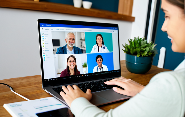 원격의료 서비스의 피어 지원 프로그램 - Virtual Support Group Meeting**

"A diverse group of adults participating in a telehealth peer suppo...