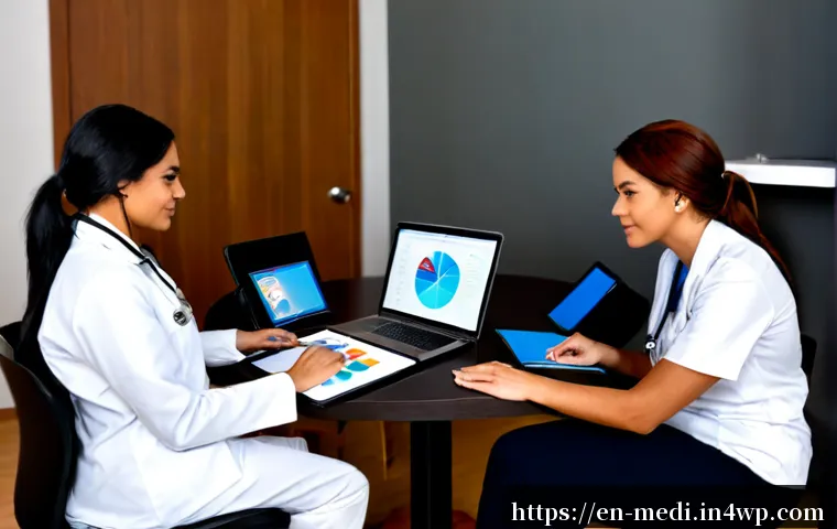 Home 15 원격의료 서비스의 실행 계획 수립 - Photorealistic telehealth implementation planning meeting in a modern American community clinic, div...